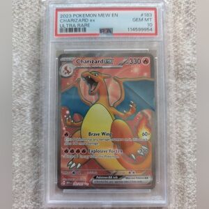 2023 Pokemon Mew En Charizard Ex Ultra Rare PSA 10 Gem Mt 183/165